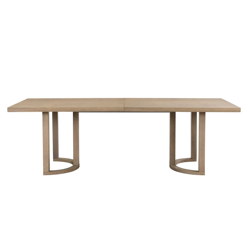 Ensemble de salle à manger avec table de 95 pouces et chaises capitonnées avec accoudoirs