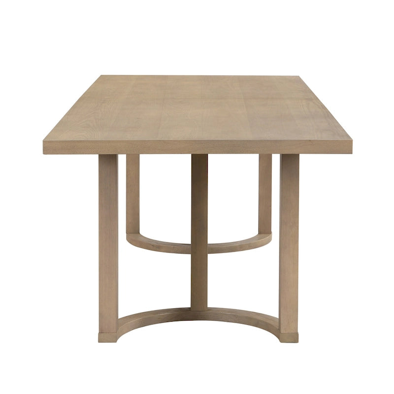 Ensemble de salle à manger avec table de 95 pouces et chaises capitonnées avec accoudoirs