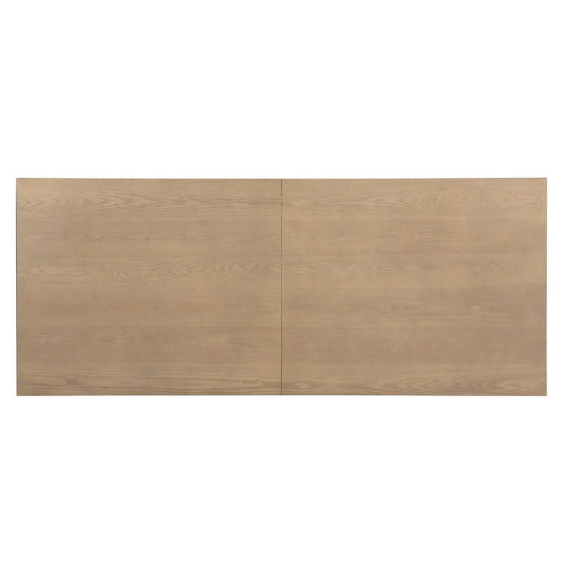 Ensemble de salle à manger avec table de 95 pouces et chaises capitonnées avec accoudoirs