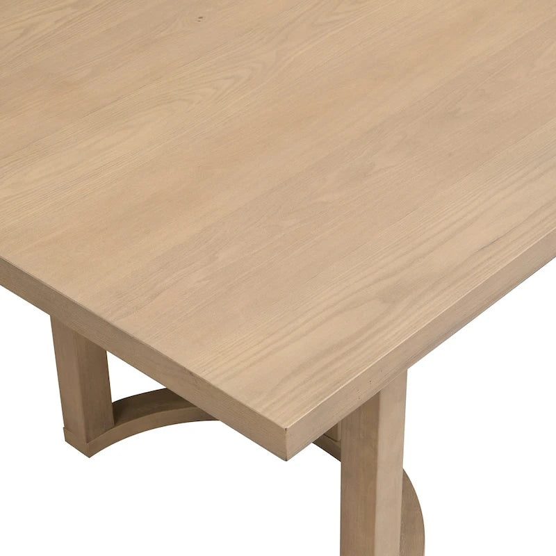Ensemble de salle à manger avec table de 95 pouces et chaises capitonnées avec accoudoirs