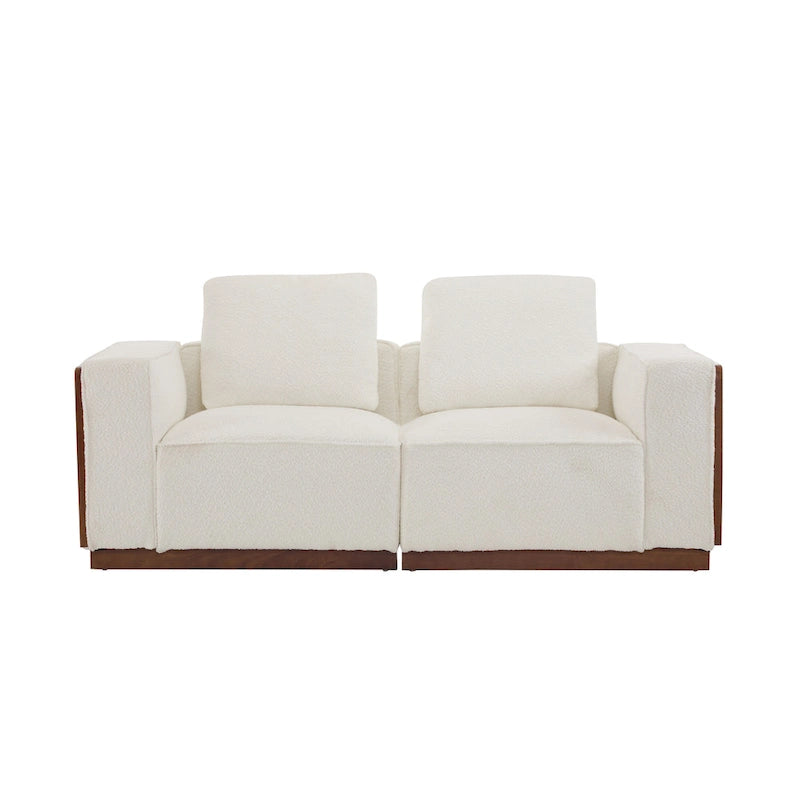 Canapé modulable 2 places beige de 74 de large
