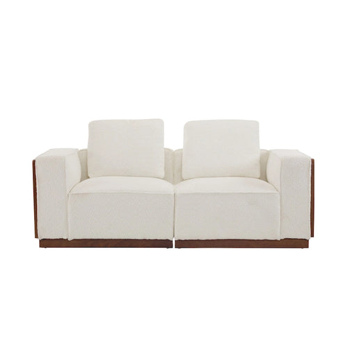 Canapé modulable 2 places beige de 74 de large