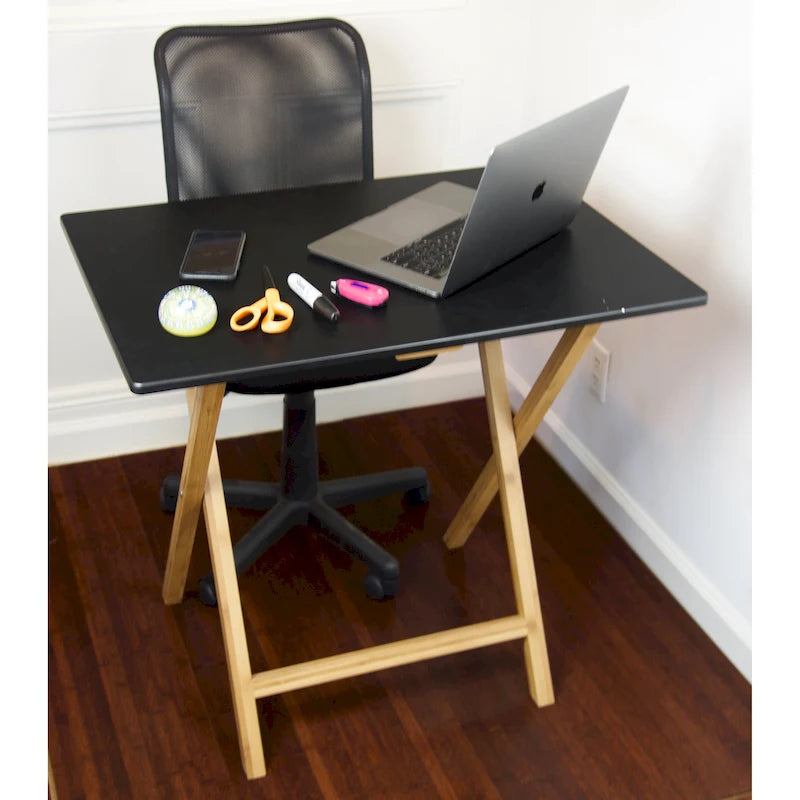 Bureau pliant à cadre en bambou