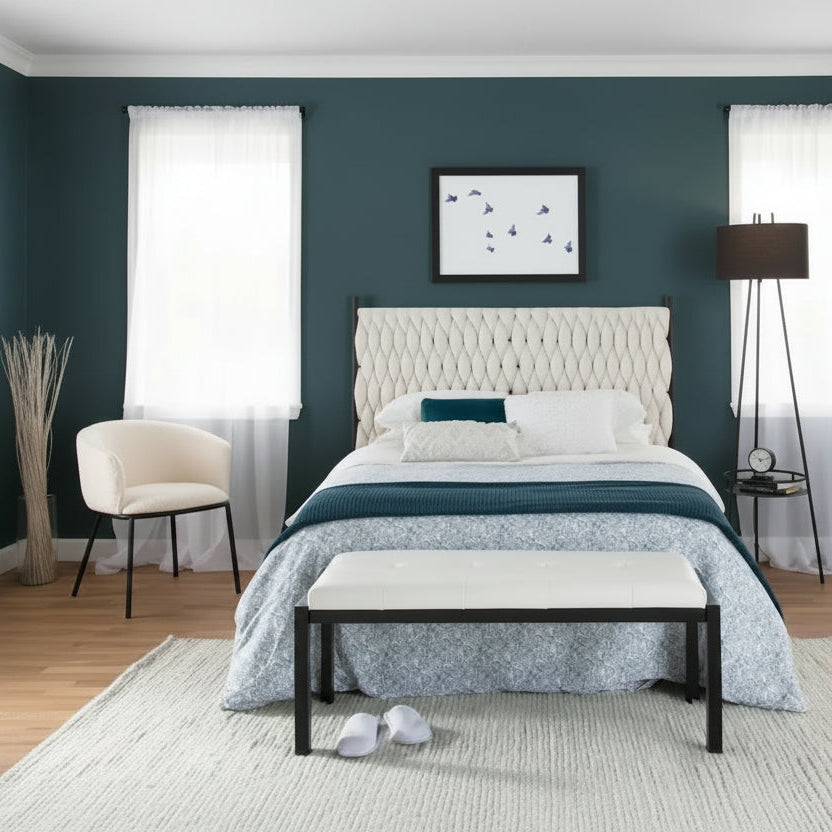 Silver Orchid Braided Matisse Queen Headboard