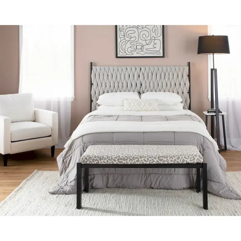 Tête de lit tressée Silver Orchid Matisse Queen