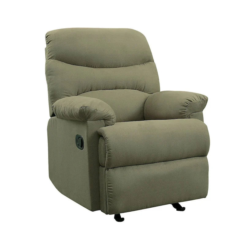 Fauteuil inclinable à accoudoirs rembourrés et dossier capitonné