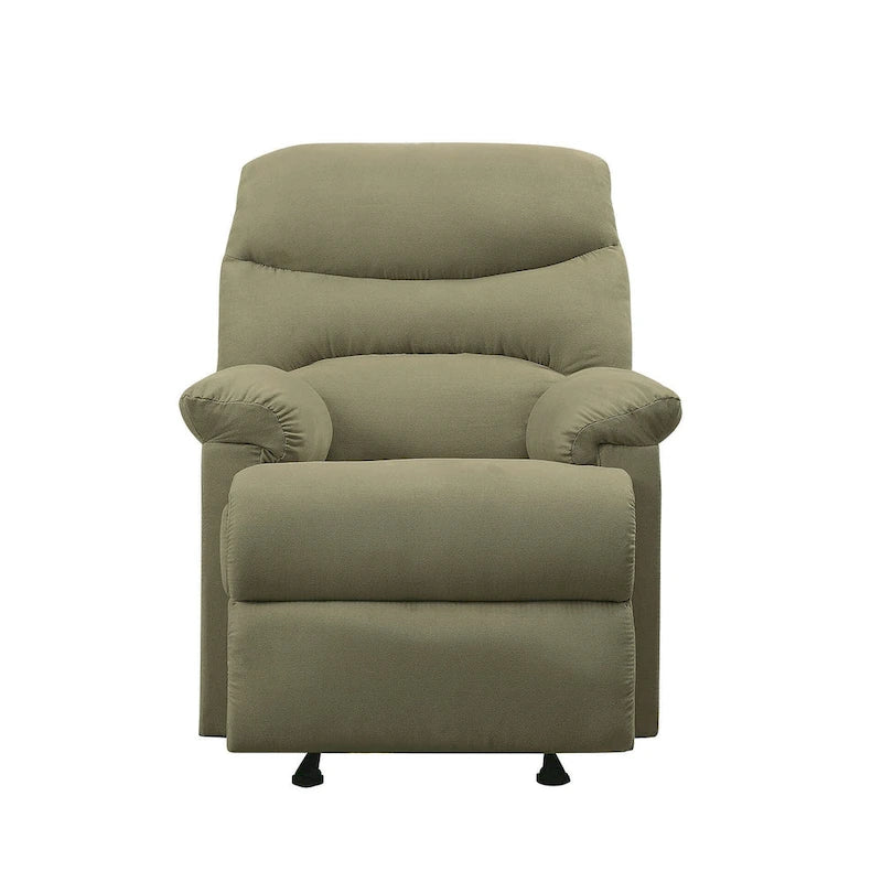 Fauteuil inclinable à accoudoirs rembourrés et dossier capitonné