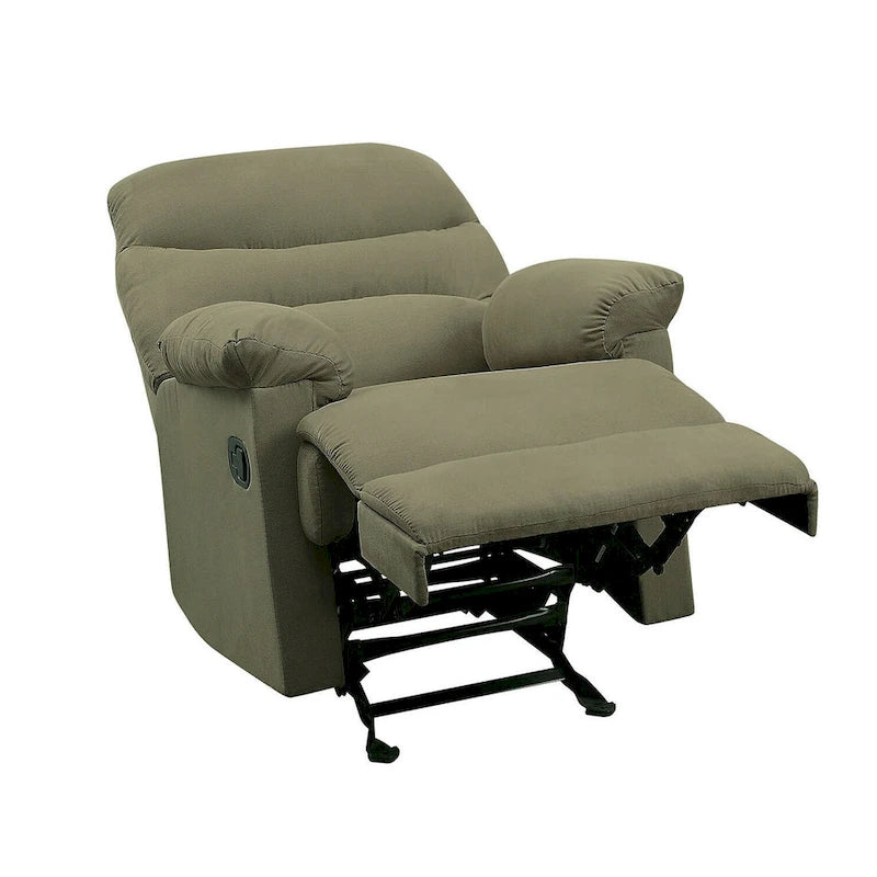 Fauteuil inclinable à accoudoirs rembourrés et dossier capitonné