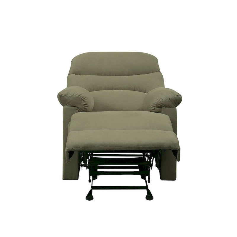 Fauteuil inclinable à accoudoirs rembourrés et dossier capitonné