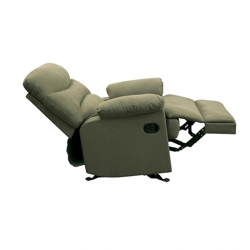 Fauteuil inclinable à accoudoirs rembourrés et dossier capitonné