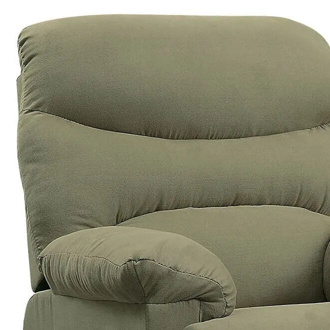 Fauteuil inclinable à accoudoirs rembourrés et dossier capitonné