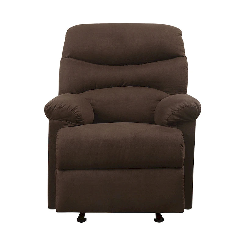 Fauteuil inclinable à accoudoirs rembourrés et dossier capitonné