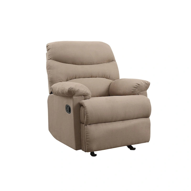 Fauteuil inclinable à accoudoirs rembourrés et dossier capitonné