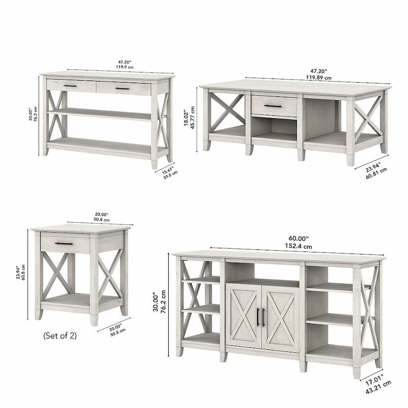 Meuble TV et table basse 4 pièces