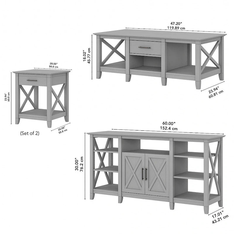 Meuble TV et table basse 4 pièces