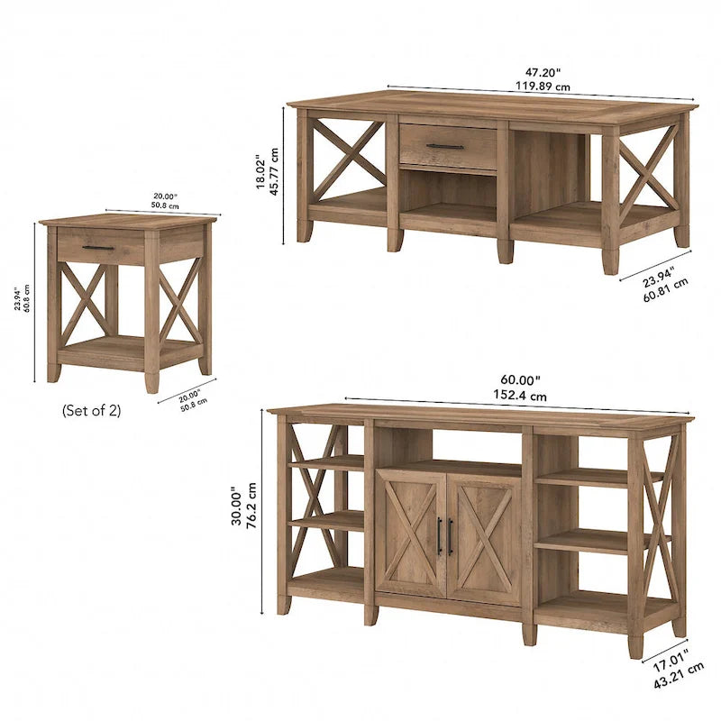 Meuble TV et table basse 4 pièces