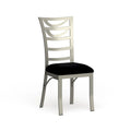 Chaises de salle à manger modernes en métal argenté (Lot de 2)