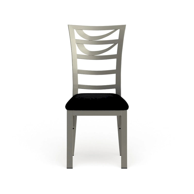 Chaises de salle à manger modernes en métal argenté (Lot de 2)