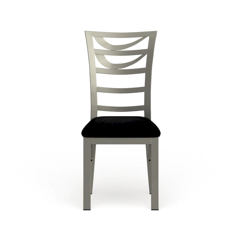 Chaises de salle à manger modernes en métal argenté (Lot de 2)
