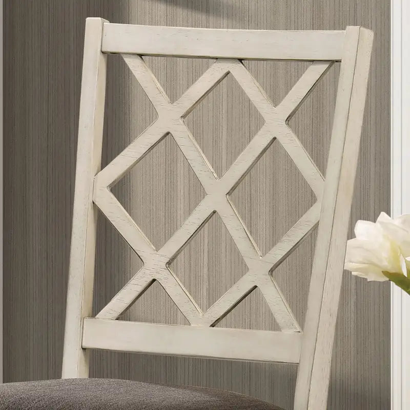 Chaises de salle à manger blanches en bois style ferme (Lot de 2)