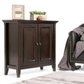 Meuble de rangement bas en bois massif, style transitionnel - 32 po l x 14 po p x 31 po h