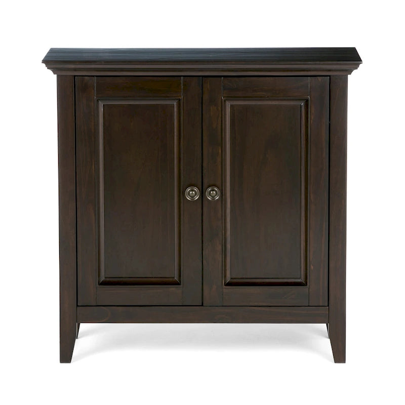 Meuble de rangement bas en bois massif, style transitionnel - 32 po l x 14 po p x 31 po h