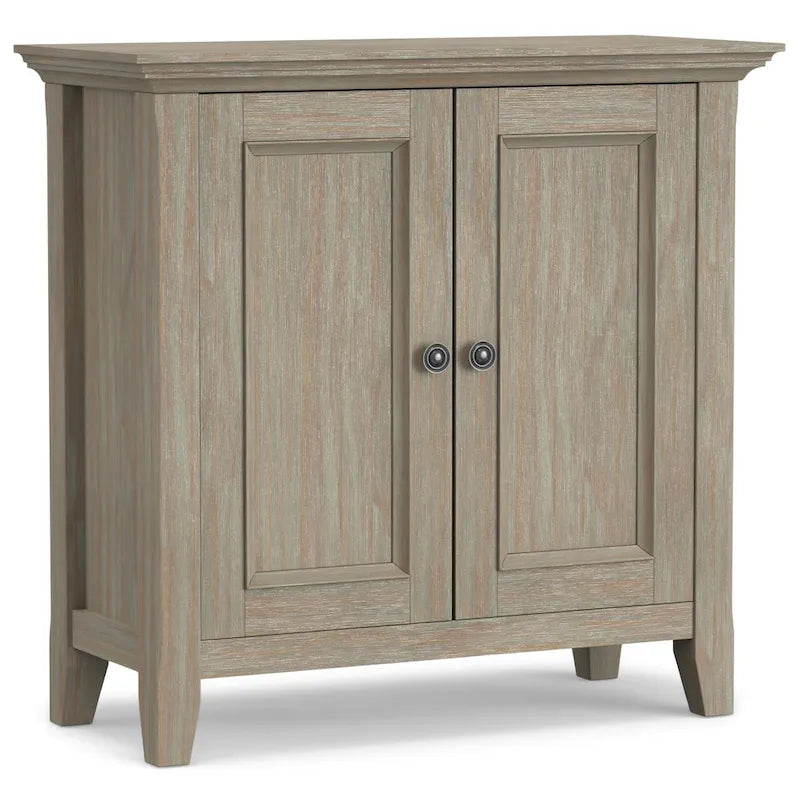 Meuble de rangement bas en bois massif, style transitionnel - 32 po l x 14 po p x 31 po h