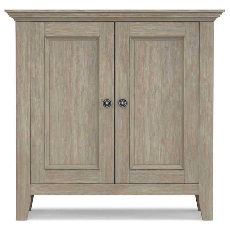 Meuble de rangement bas en bois massif, style transitionnel - 32 po l x 14 po p x 31 po h