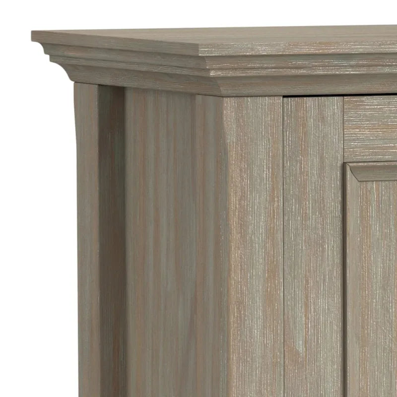 Meuble de rangement bas en bois massif, style transitionnel - 32 po l x 14 po p x 31 po h
