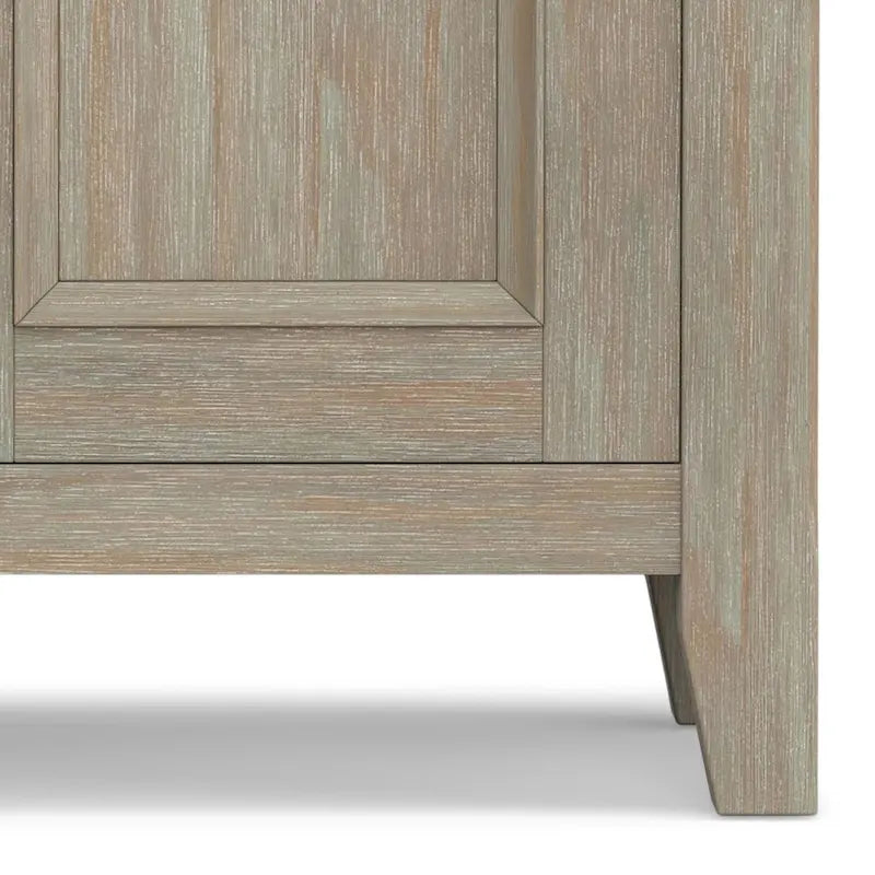 Meuble de rangement bas en bois massif, style transitionnel - 32 po l x 14 po p x 31 po h