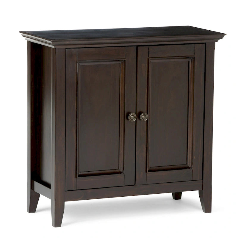 Meuble de rangement bas en bois massif, style transitionnel - 32 po l x 14 po p x 31 po h