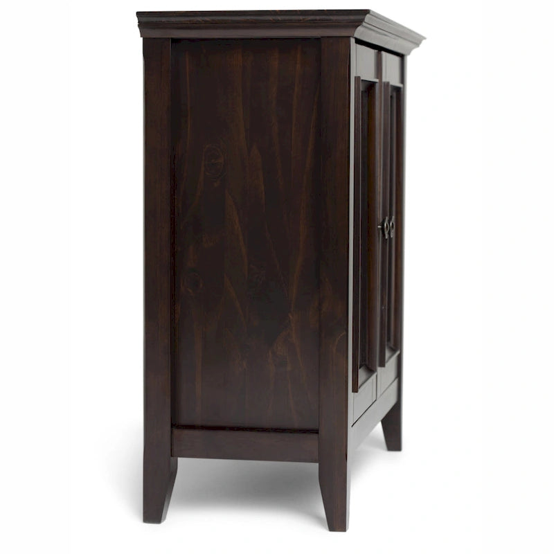 Meuble de rangement bas en bois massif, style transitionnel - 32 po l x 14 po p x 31 po h