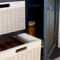 Console 2 tiroirs et 3 paniers amovibles - 101 cm (L) x 31,8 cm (P) x 74,9 cm (H)
