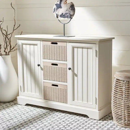 SAFAVIEH Cilla 2-Drawer And 3 Removable Baskets - 39.8 W x 12.5 L x 29.5 H - 41Wx13Dx26H