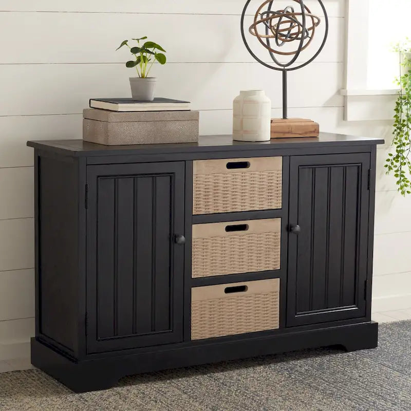 Console 2 tiroirs et 3 paniers amovibles - 101 cm (L) x 31,8 cm (P) x 74,9 cm (H)