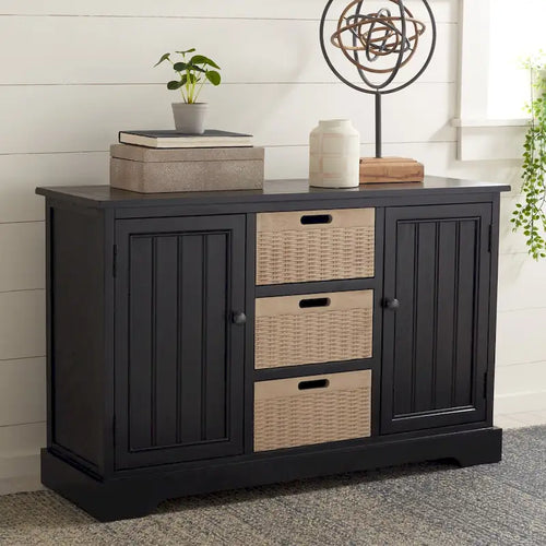 Console 2 tiroirs et 3 paniers amovibles - 101 cm (L) x 31,8 cm (P) x 74,9 cm (H)