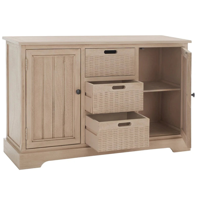 Console 2 tiroirs et 3 paniers amovibles - 101 cm (L) x 31,8 cm (P) x 74,9 cm (H)