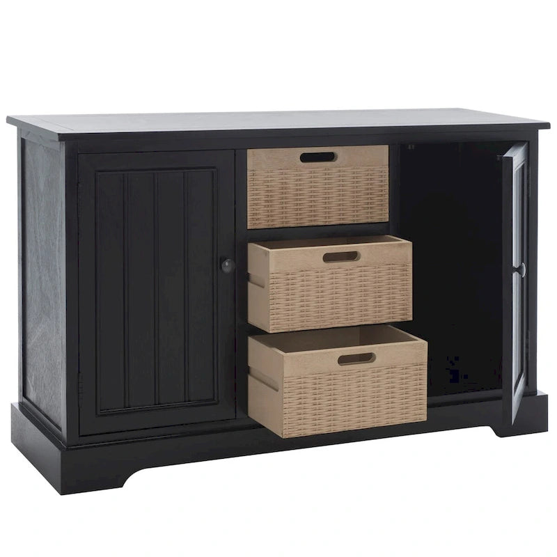 Console 2 tiroirs et 3 paniers amovibles - 101 cm (L) x 31,8 cm (P) x 74,9 cm (H)