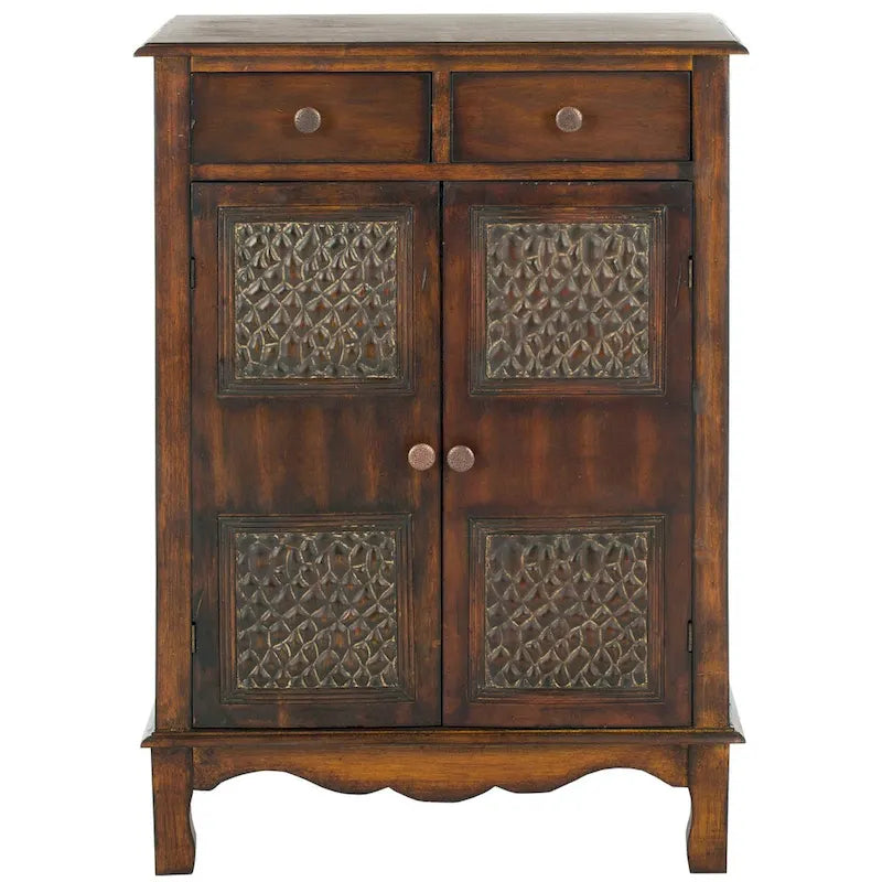Coffre de rangement marron foncé - 21,3 x 13,8 x 29 - 21L x 14P x 29H