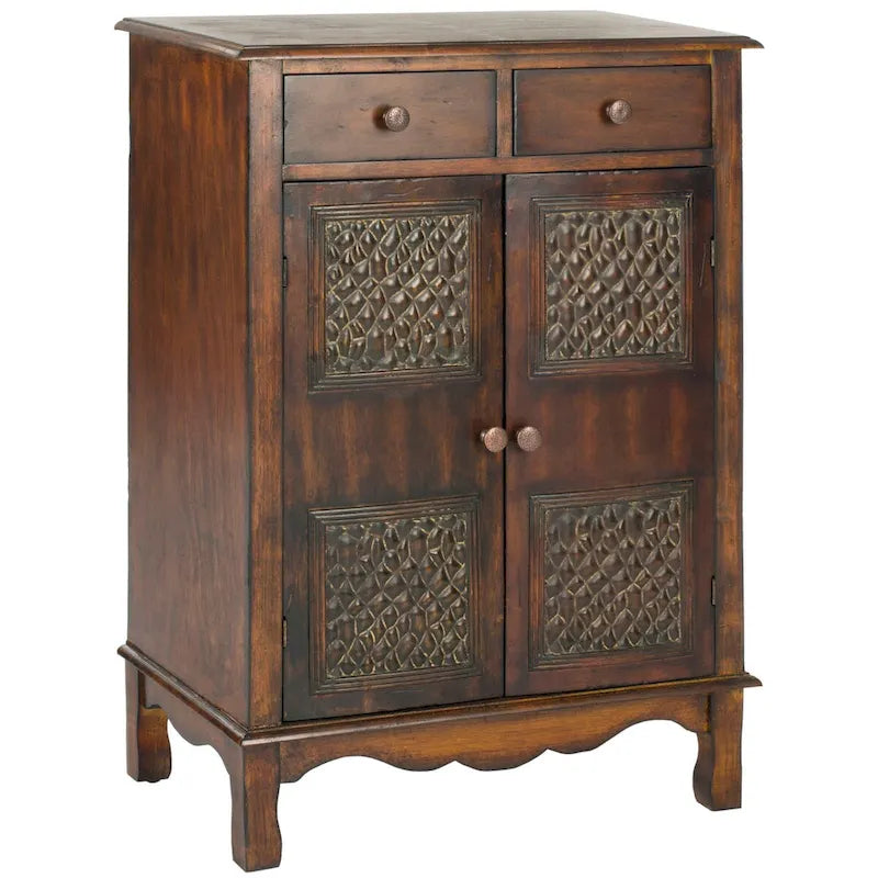 Coffre de rangement marron foncé - 21,3 x 13,8 x 29 - 21L x 14P x 29H