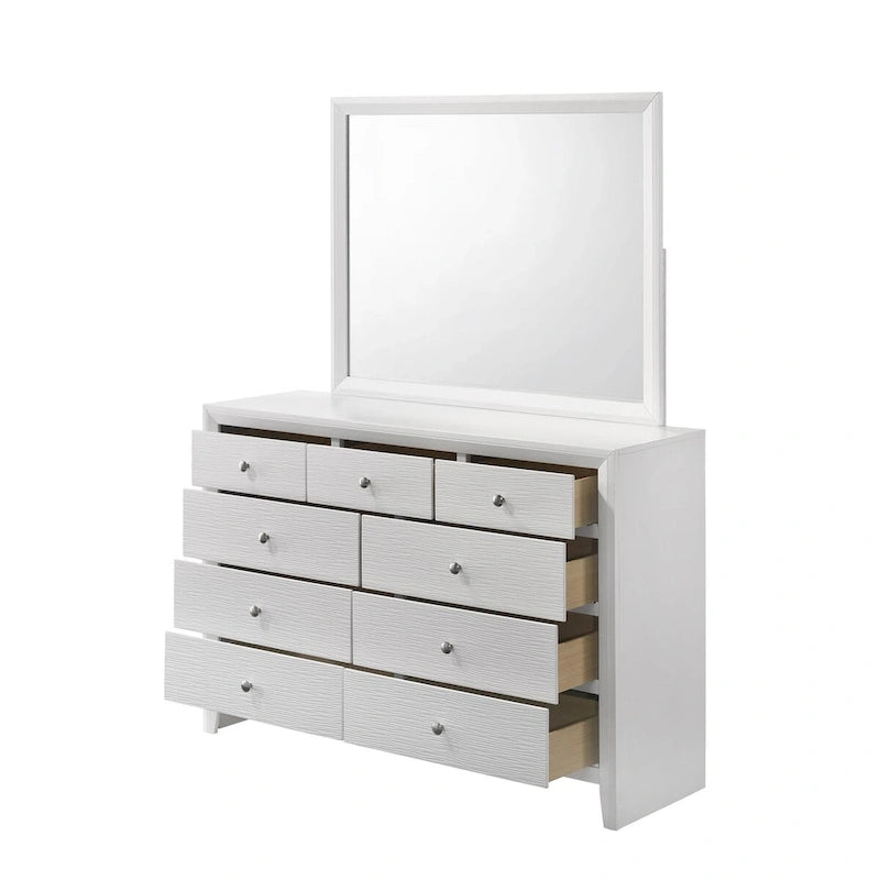 Chambre à coucher 5 pièces avec panneaux blancs