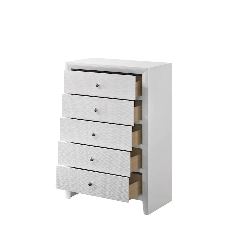 Chambre à coucher 5 pièces avec panneaux blancs