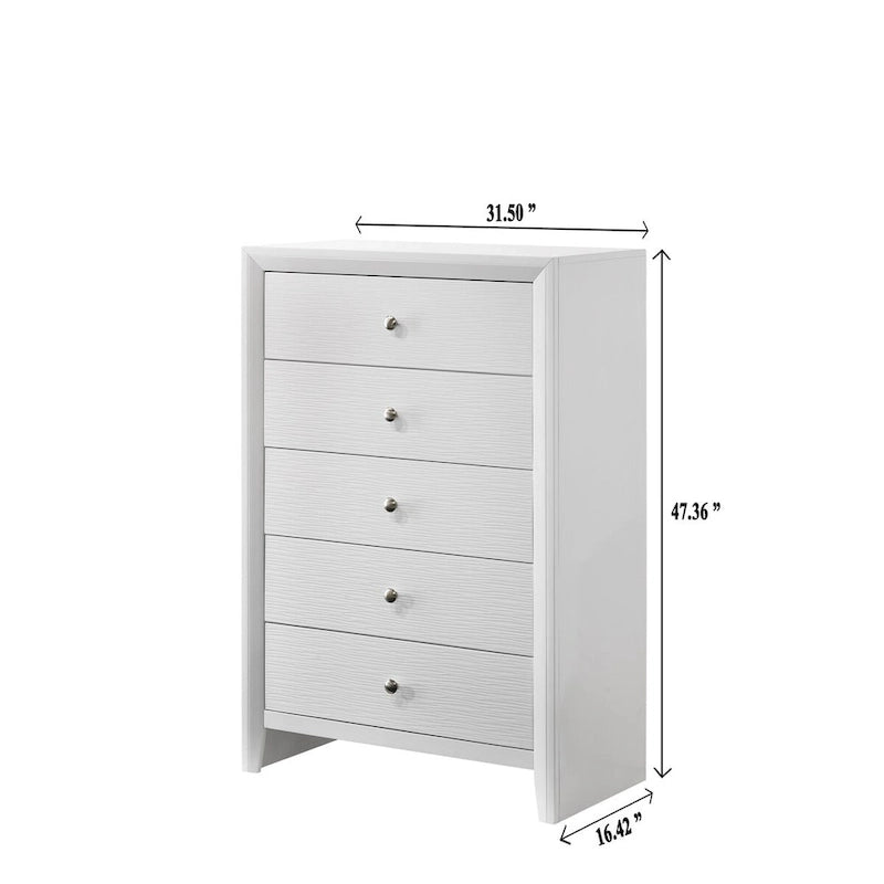 Chambre à coucher 5 pièces avec panneaux blancs