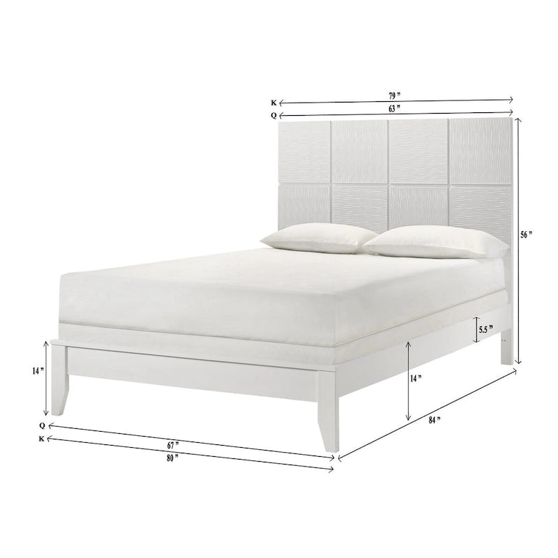 Chambre à coucher 5 pièces avec panneaux blancs