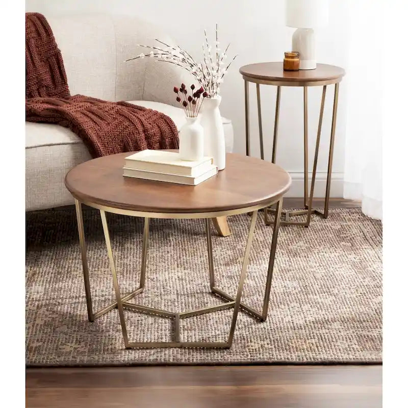 Table basse en bois et métal