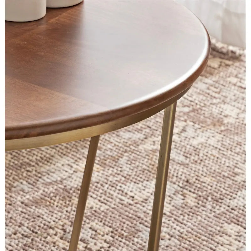 Table basse en bois et métal