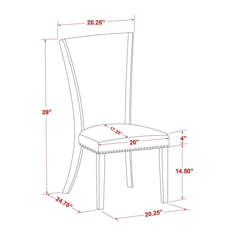 Ensemble de salle à manger East West Furniture – une table à manger rectangulaire et des chaises Parson en tissu de lin sable clair, acajou (option de pièces)