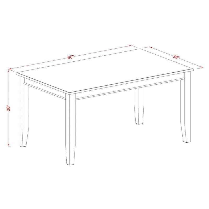 Ensemble de salle à manger East West Furniture – une table à manger rectangulaire et des chaises Parson en tissu de lin sable clair, acajou (option de pièces)