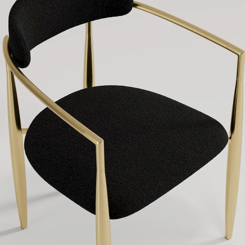 Ensemble de salle à manger 9 pièces avec plateau en pierre frittée extensible, pieds croisés et 8 chaises en tissu