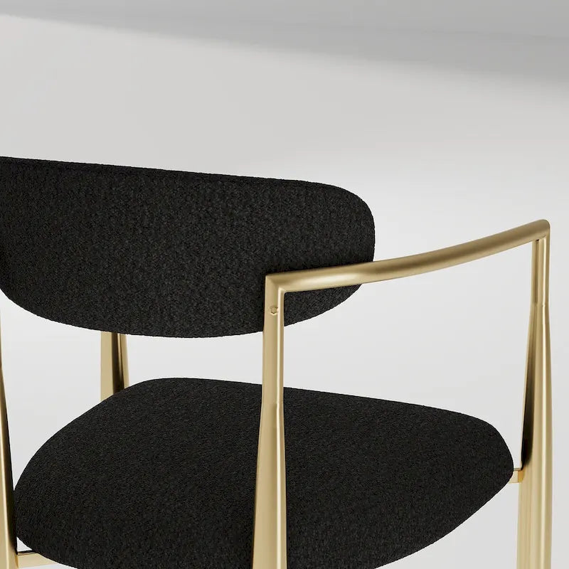 Ensemble de salle à manger 9 pièces avec plateau en pierre frittée extensible, pieds croisés et 8 chaises en tissu